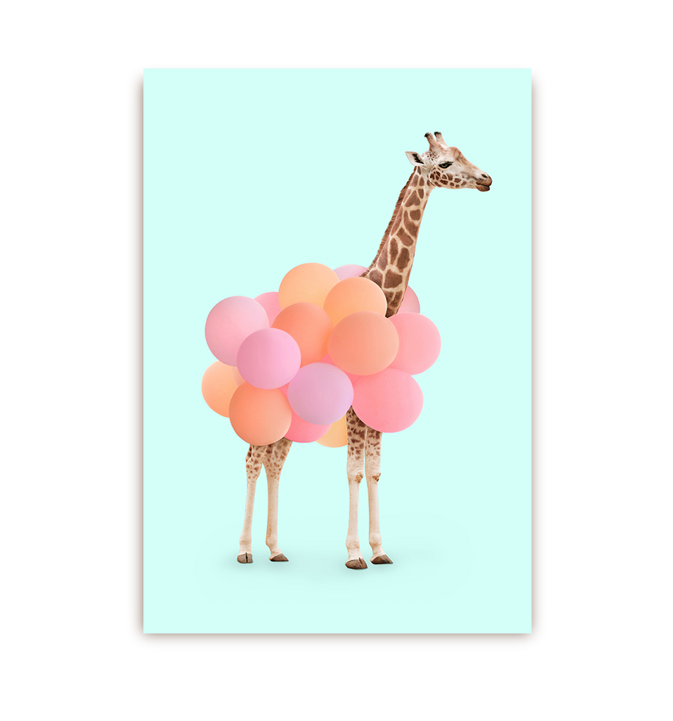 Giraffe Balloons Postcard - Lagom Design