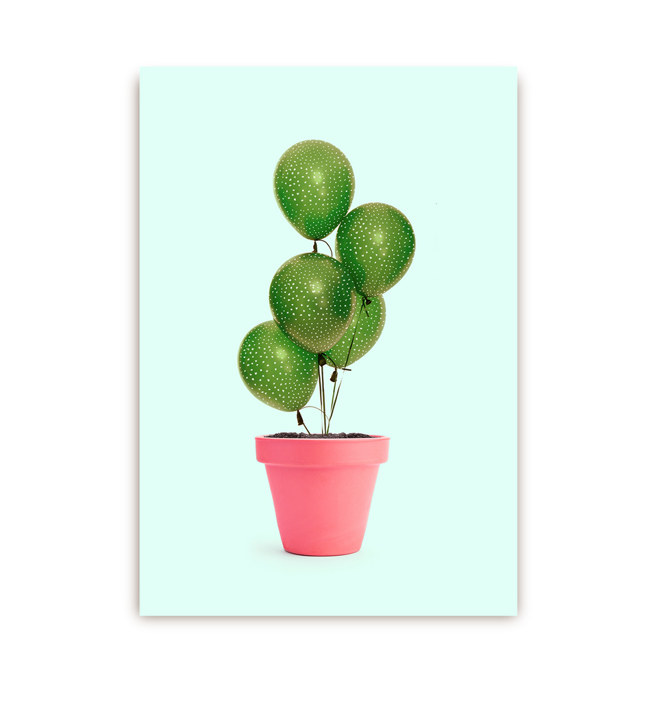 Cactus Balloons Postcard - Lagom Design