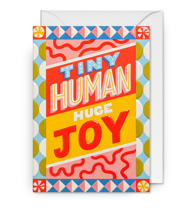 Tiny Human Huge Joy New Baby Card