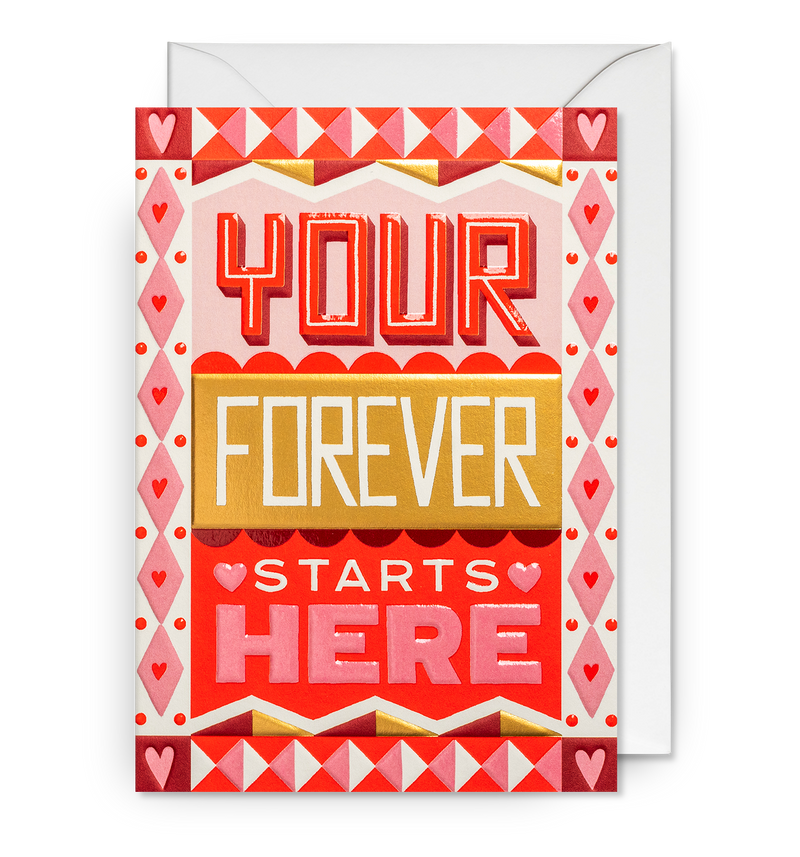 Your Forever Starts Here Greeting Card