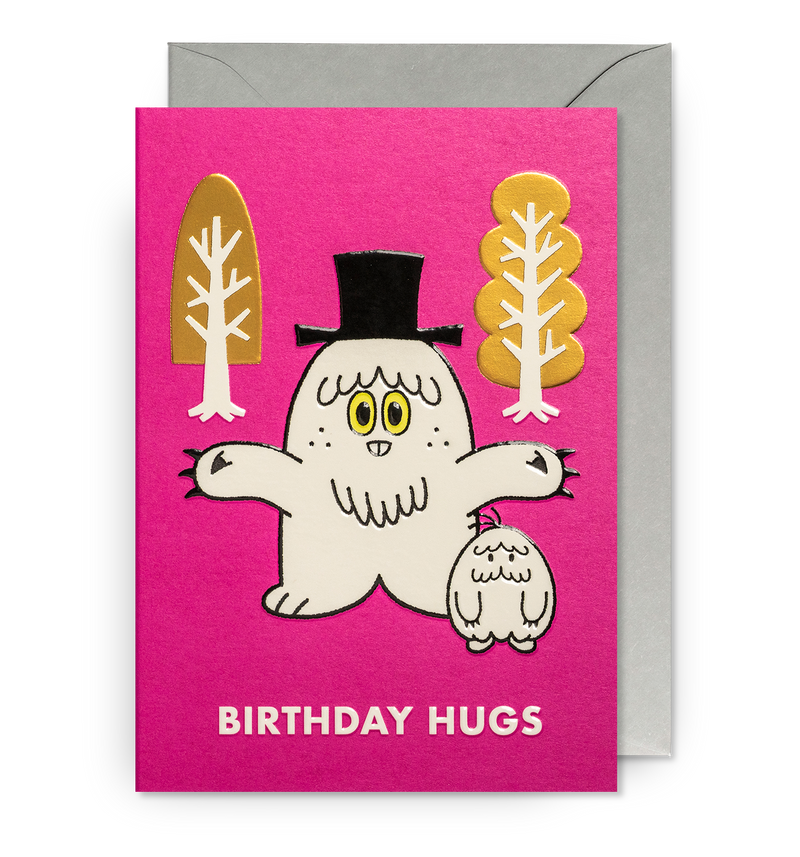 Monster Hugs Birthday Card