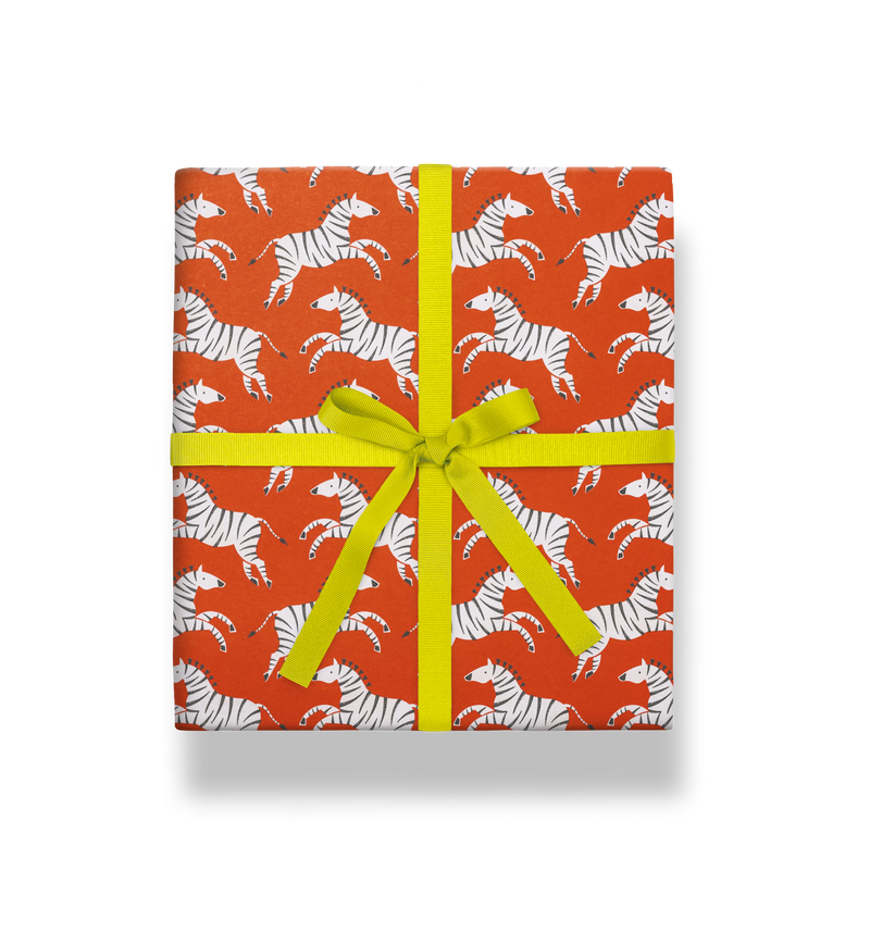 Leaping Zebras Gift Wrap