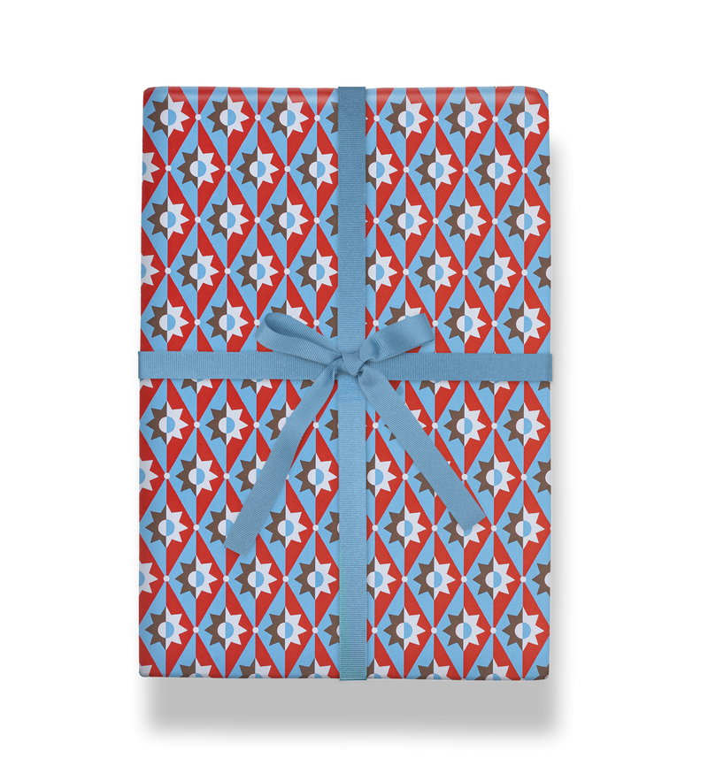Festival Mid-Century Starburst Gift Wrap