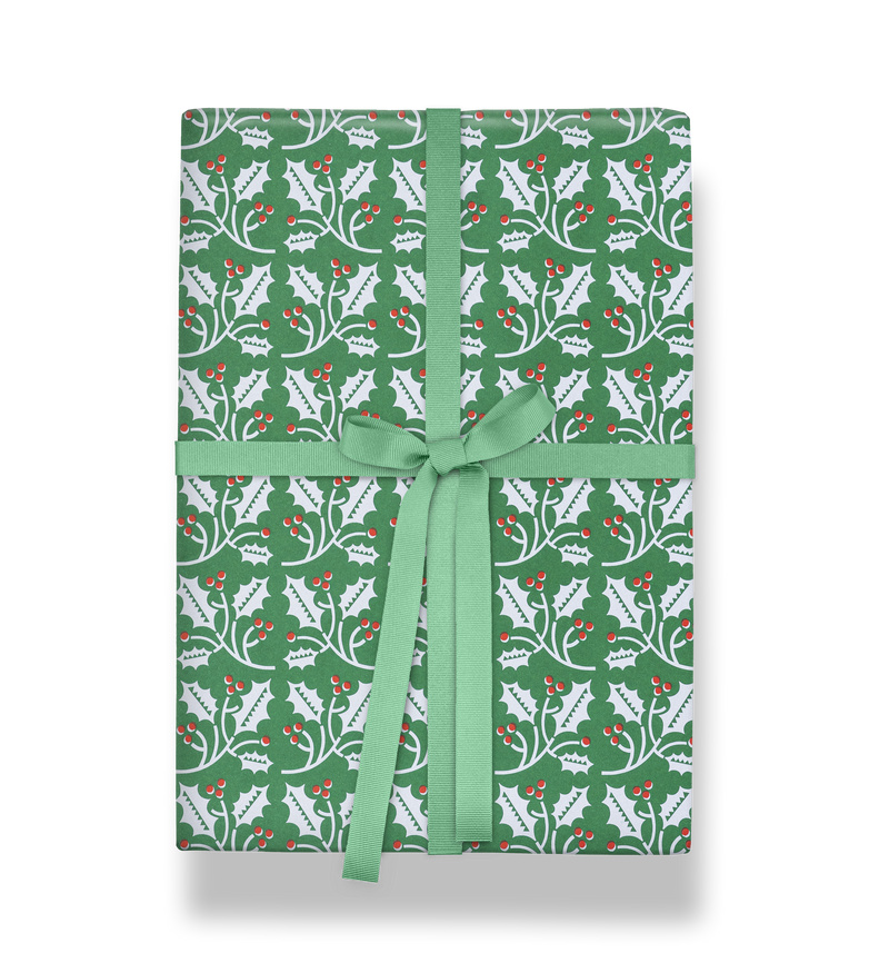 Holly Sprigs Gift Wrap
