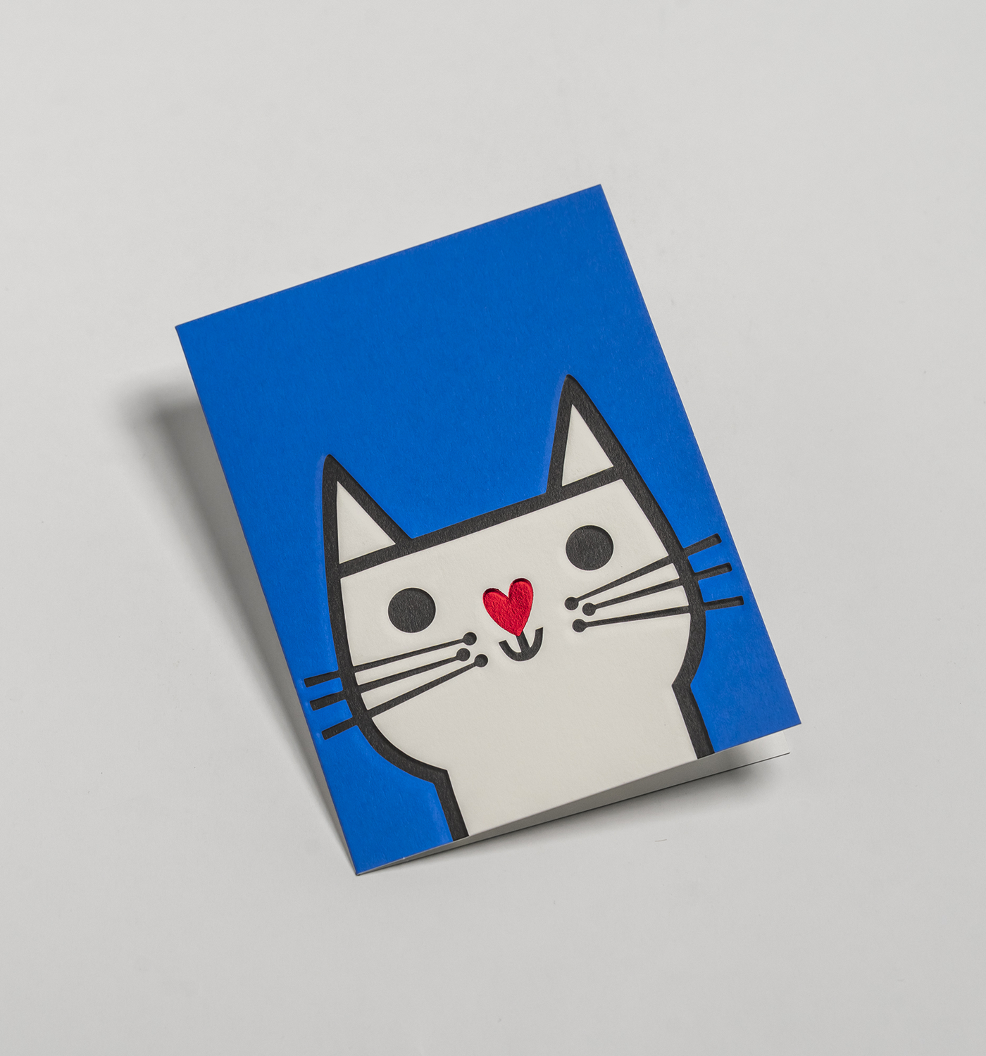 Cat Mini Card Heart Nose Cat Mini Card