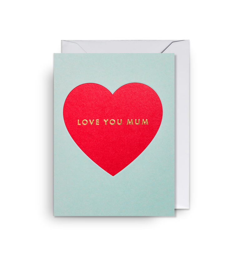 Love You Mum Heart Mini Card