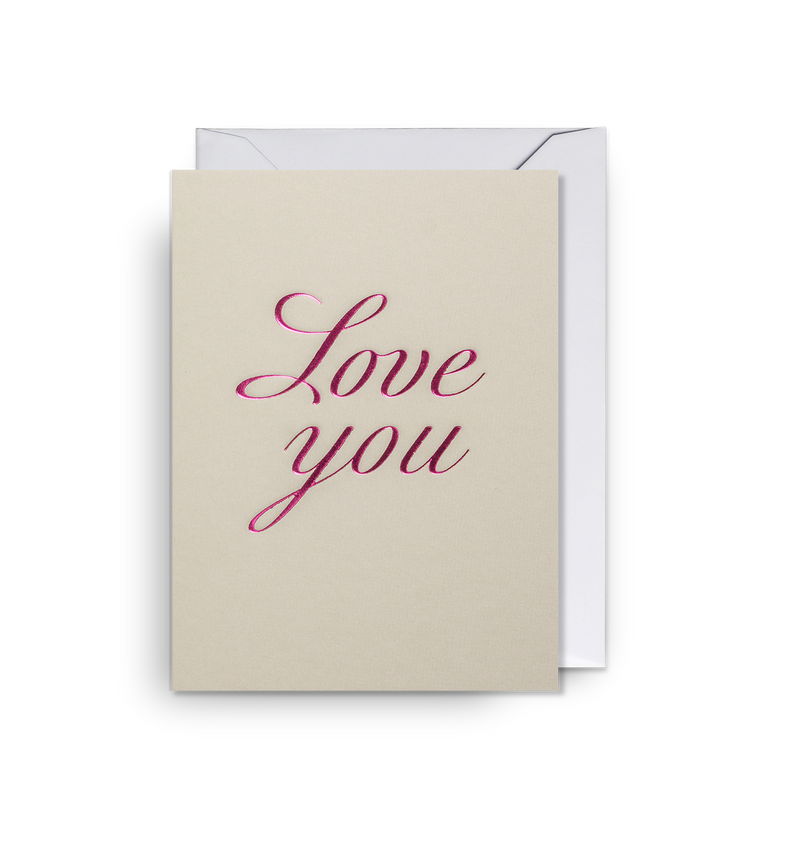 Love You Cursive Mini Card