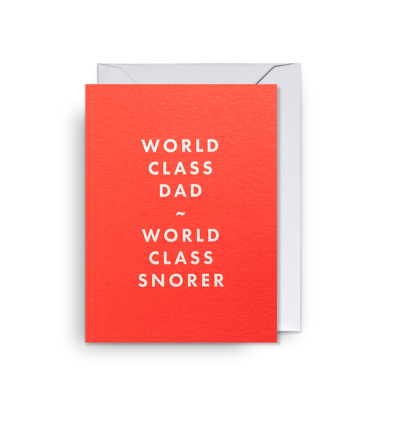 World Class Dad World Class Snorer Mini Card