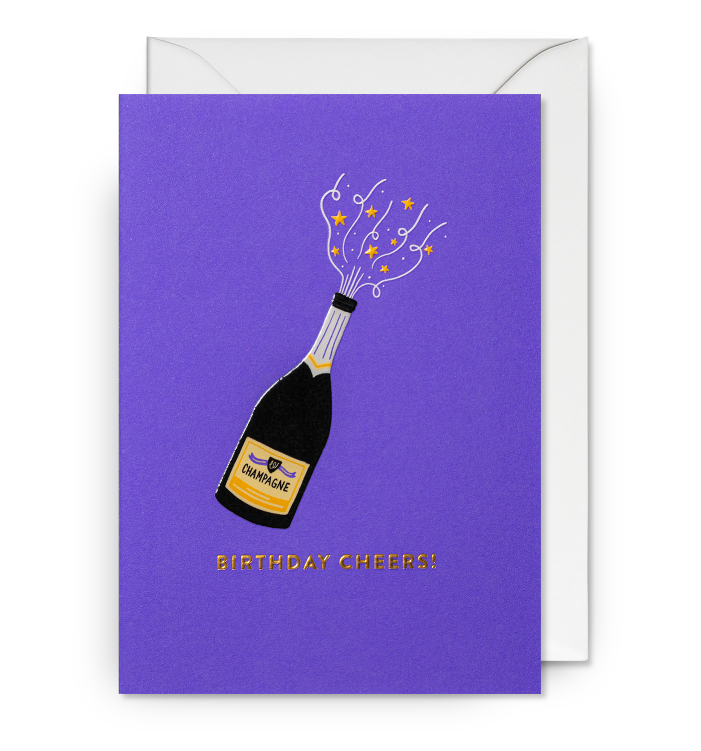 premium vector | text cheers to your birthday three... Champagne Cheers! Graphic Birthday Card