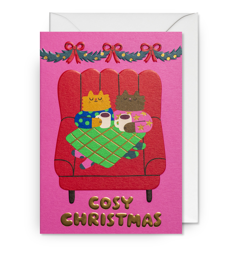 Cosy Cats Christmas Card