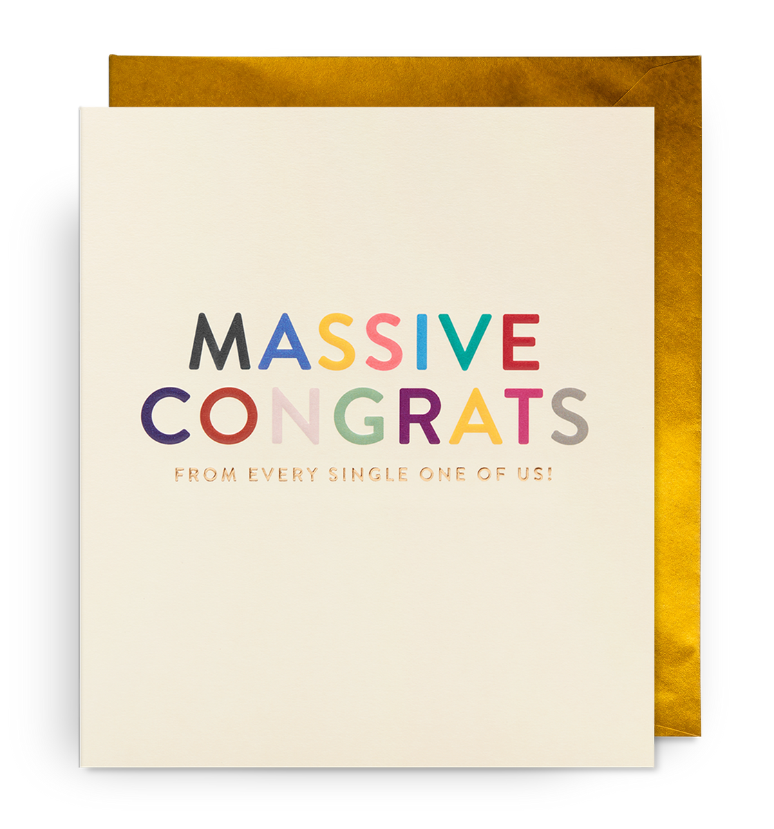 From Every Single One of Us! Large Congratulations Card