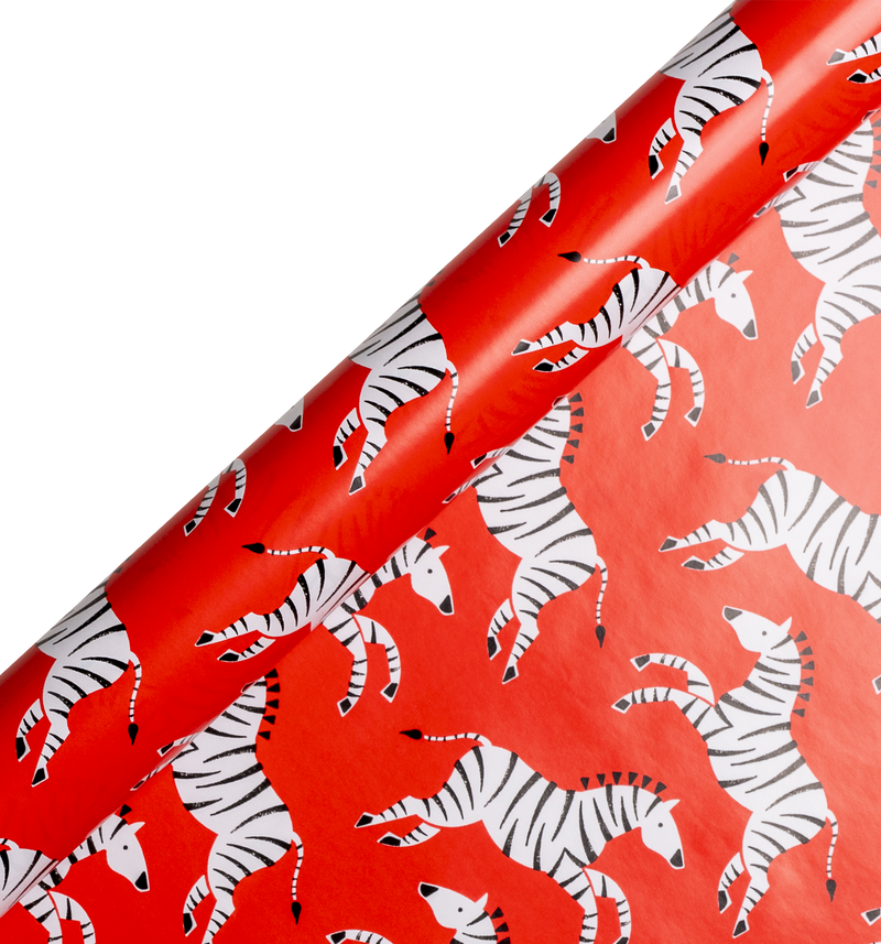 Leaping Zebras Roll Wrap, 3 Metres