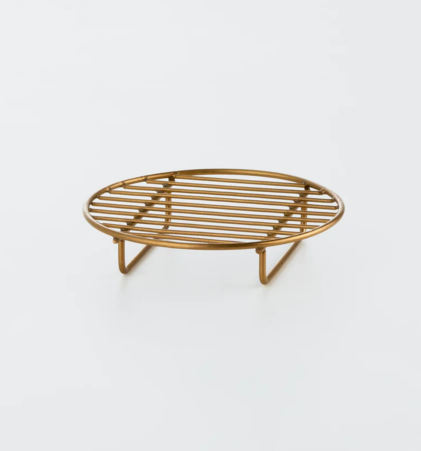 Fancy Wire Rack Antiqued Brass Wire Rack, Round