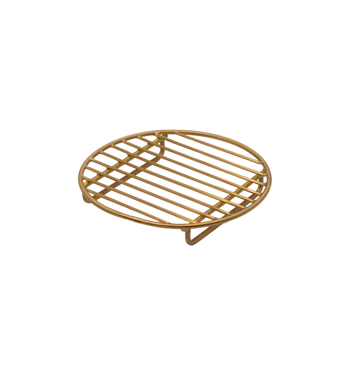 Antiqued Brass Wire Rack, Round