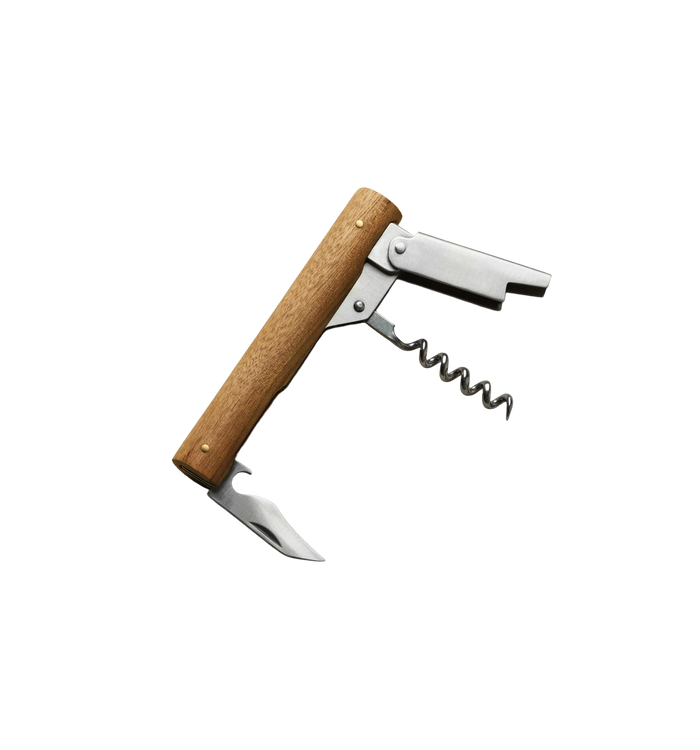 Stainless Steel Corkscrew with Walnut Handle