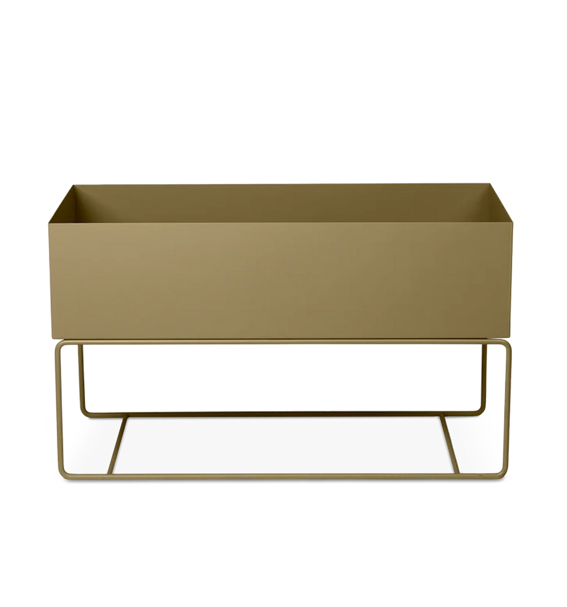 Large Elevated Storage Plant Box, Olive Green