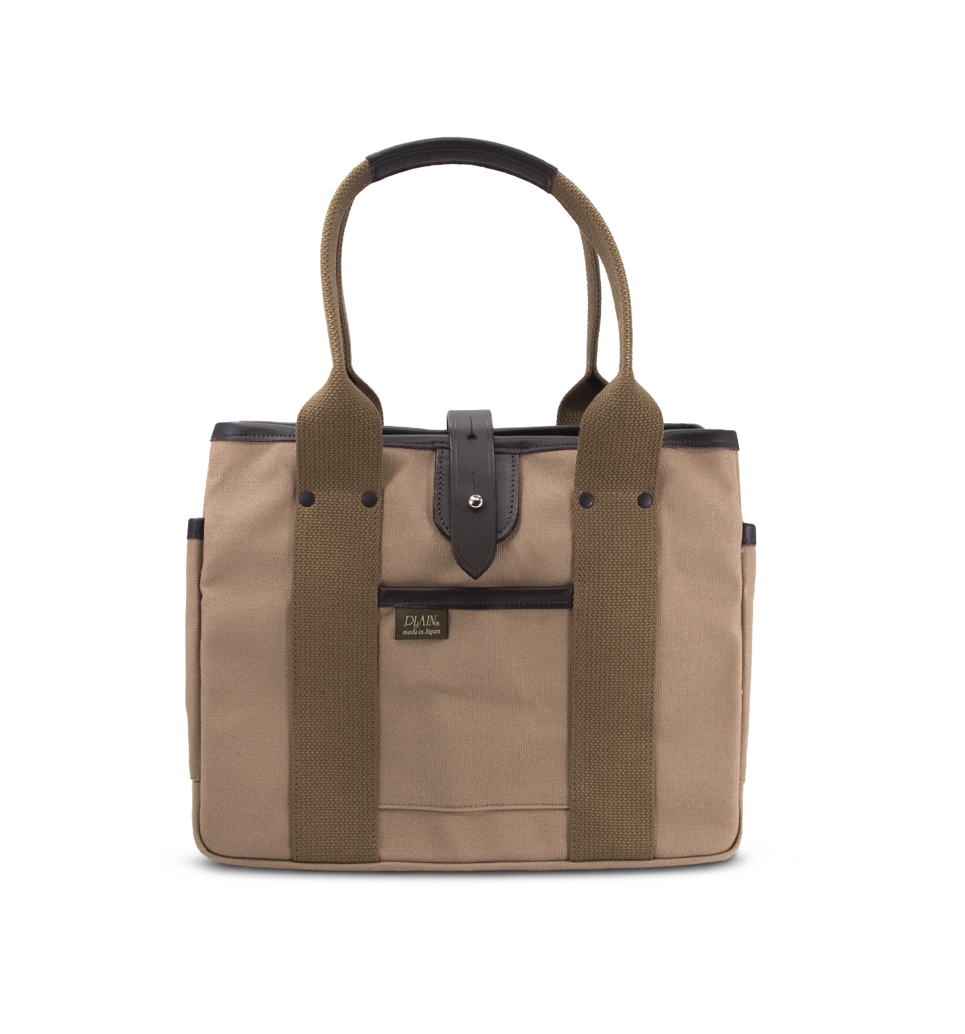 Small Heavy Canvas Tote Bag Beige