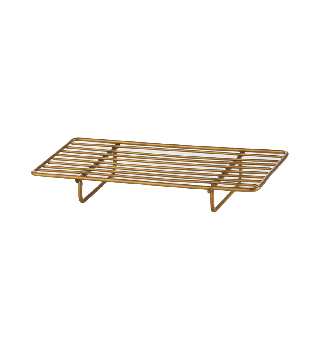 Antiqued Brass Wire Rack, Rectangle