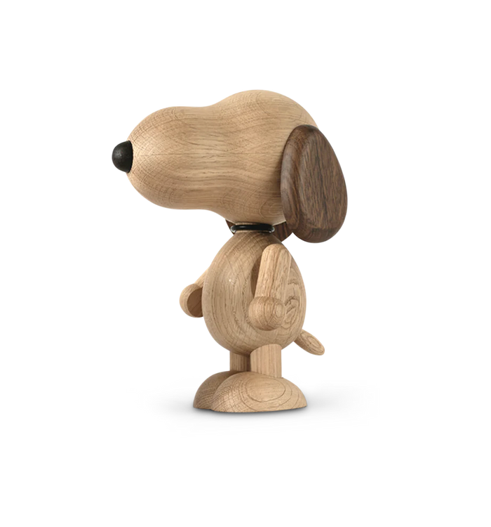 Large Peanuts x Snoopy Figurine, Oak
