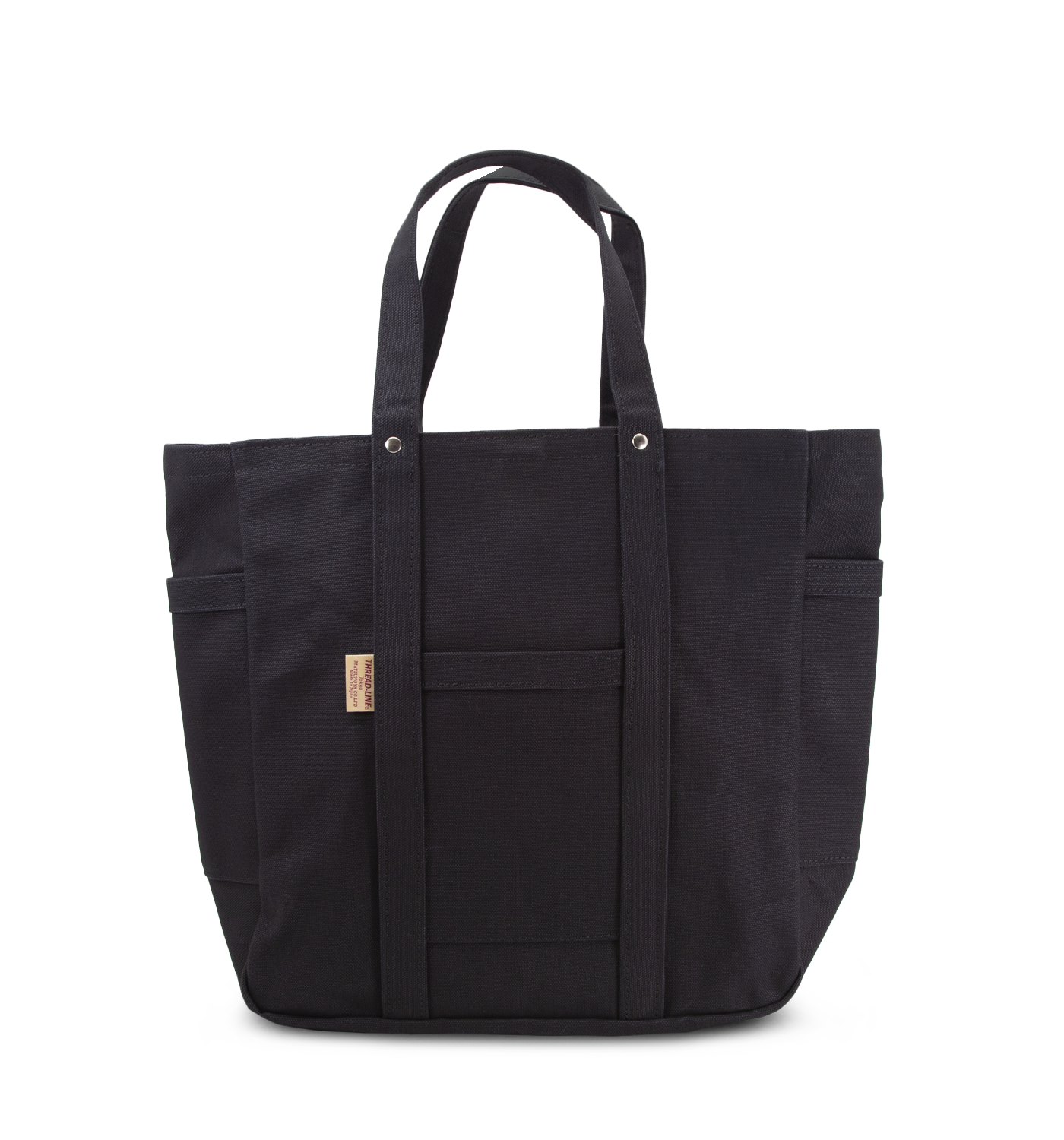 Square Canvas Tote Bag, Black - Main Image