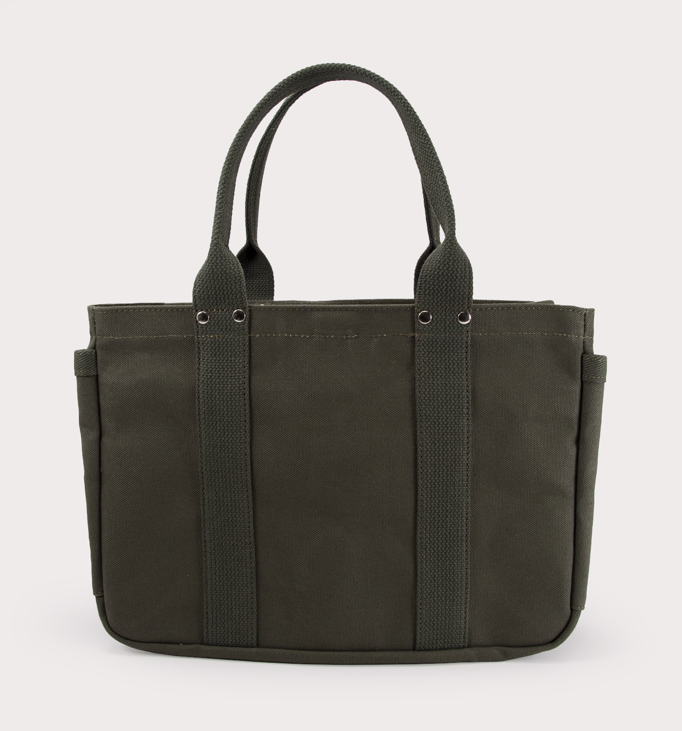 Small Heavy Canvas Tool Tote Bag, Olive Green