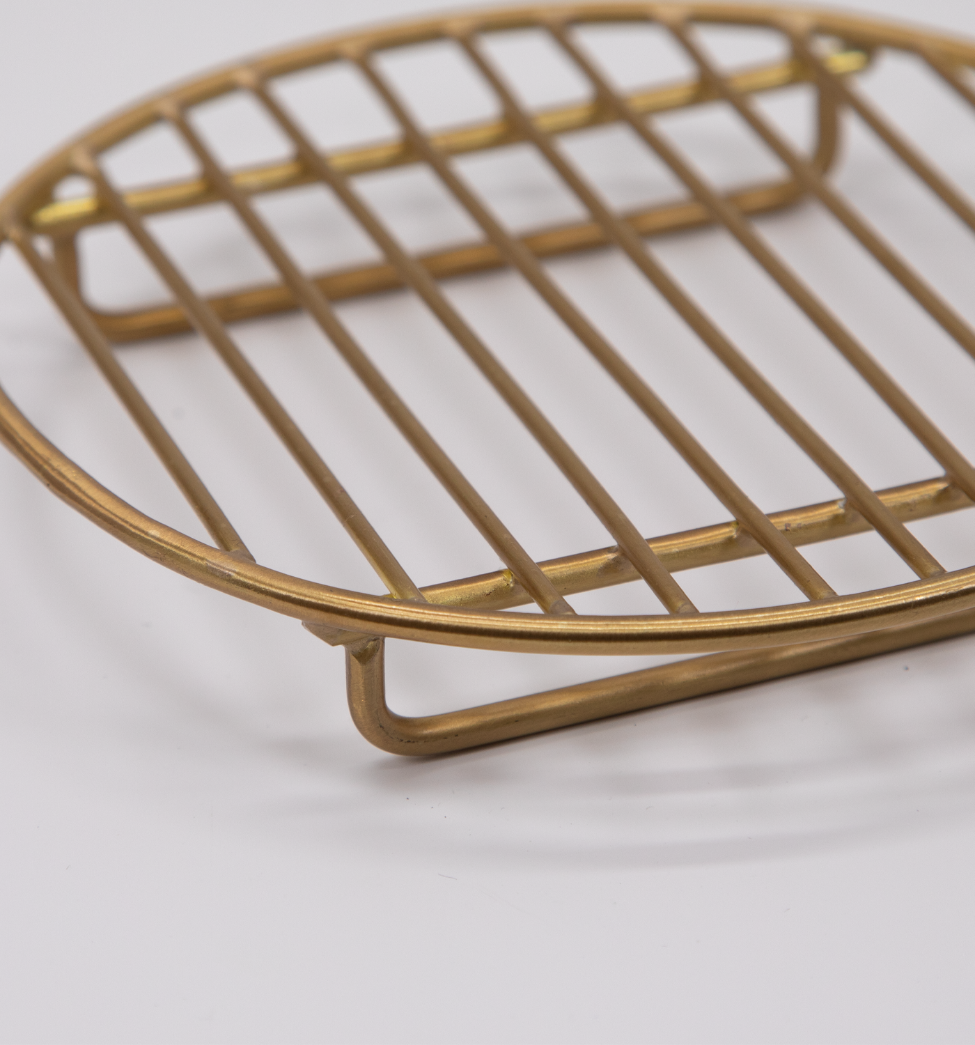 Fancy Wire Rack Antiqued Brass Wire Rack, Round