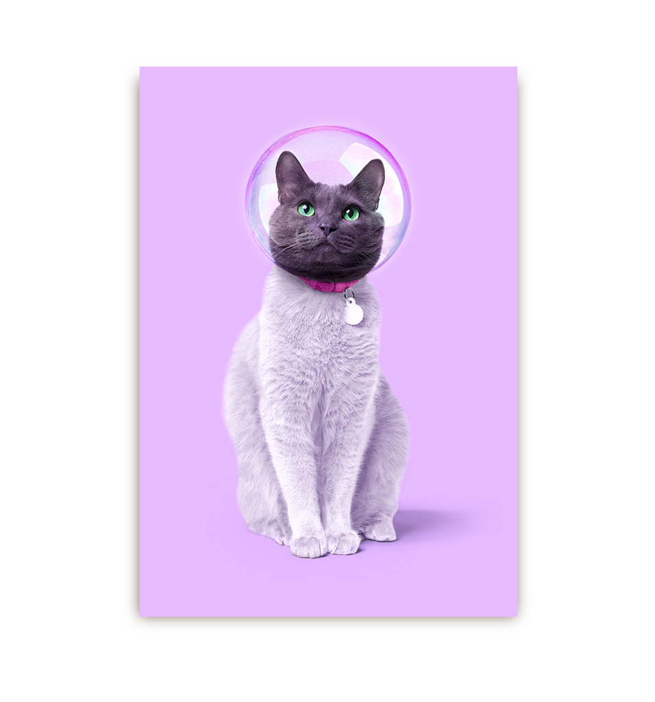 Space Cat Postcard - Lagom Design