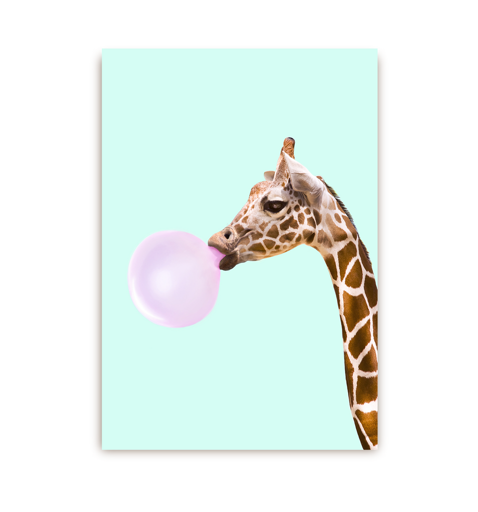 Bubblegum Giraffe Postcard - Lagom Design