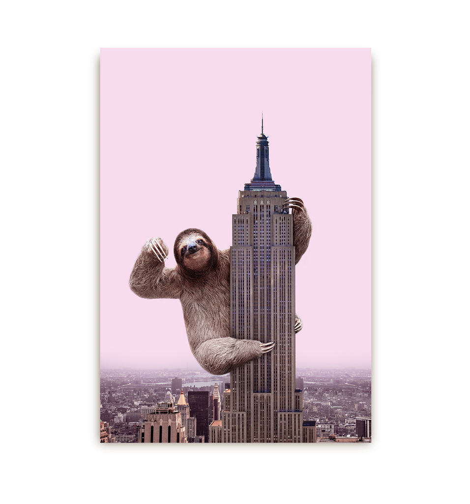 King Sloth Postcard - Lagom Design