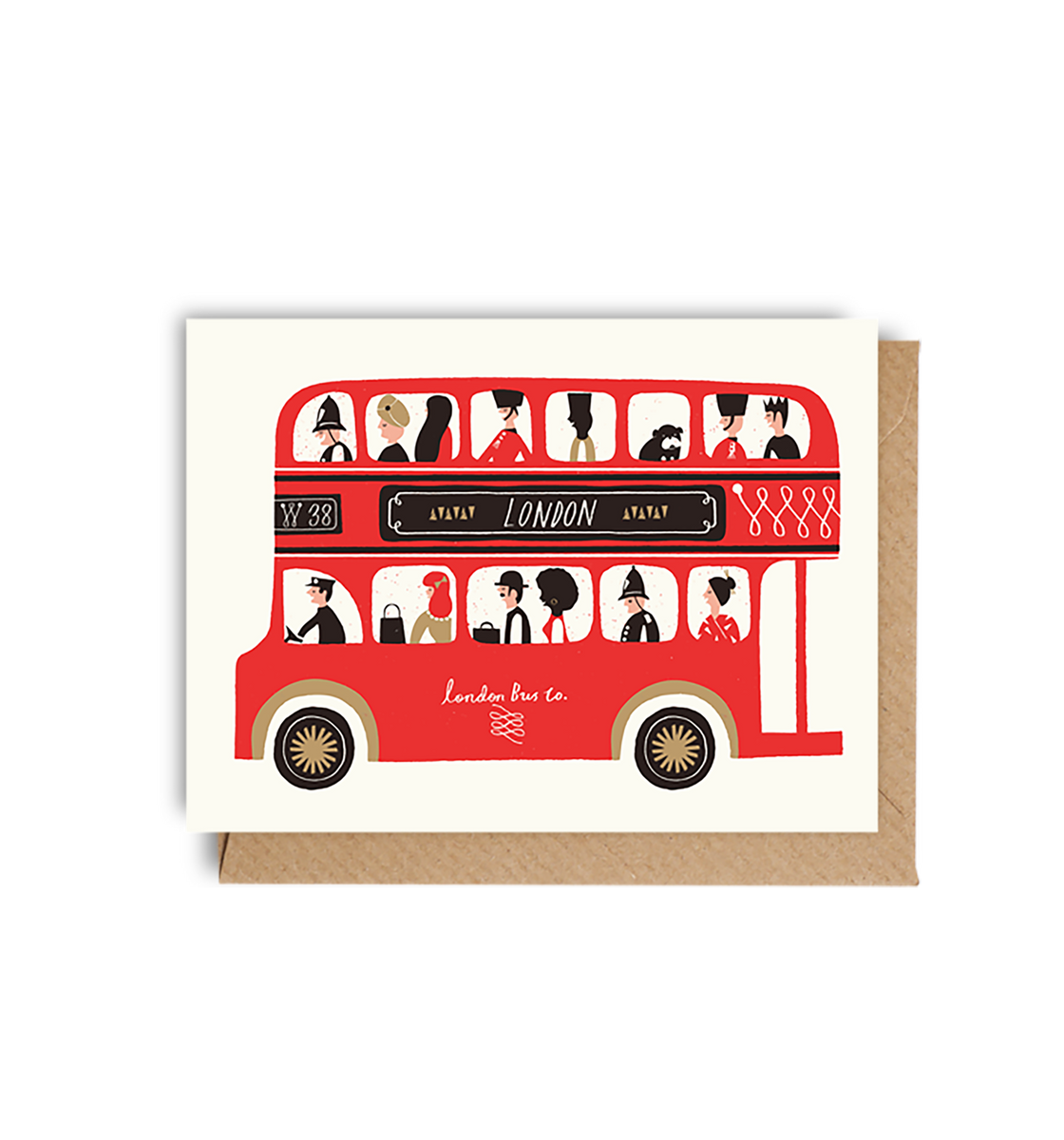 Small Bus Card London Bus Mini Card
